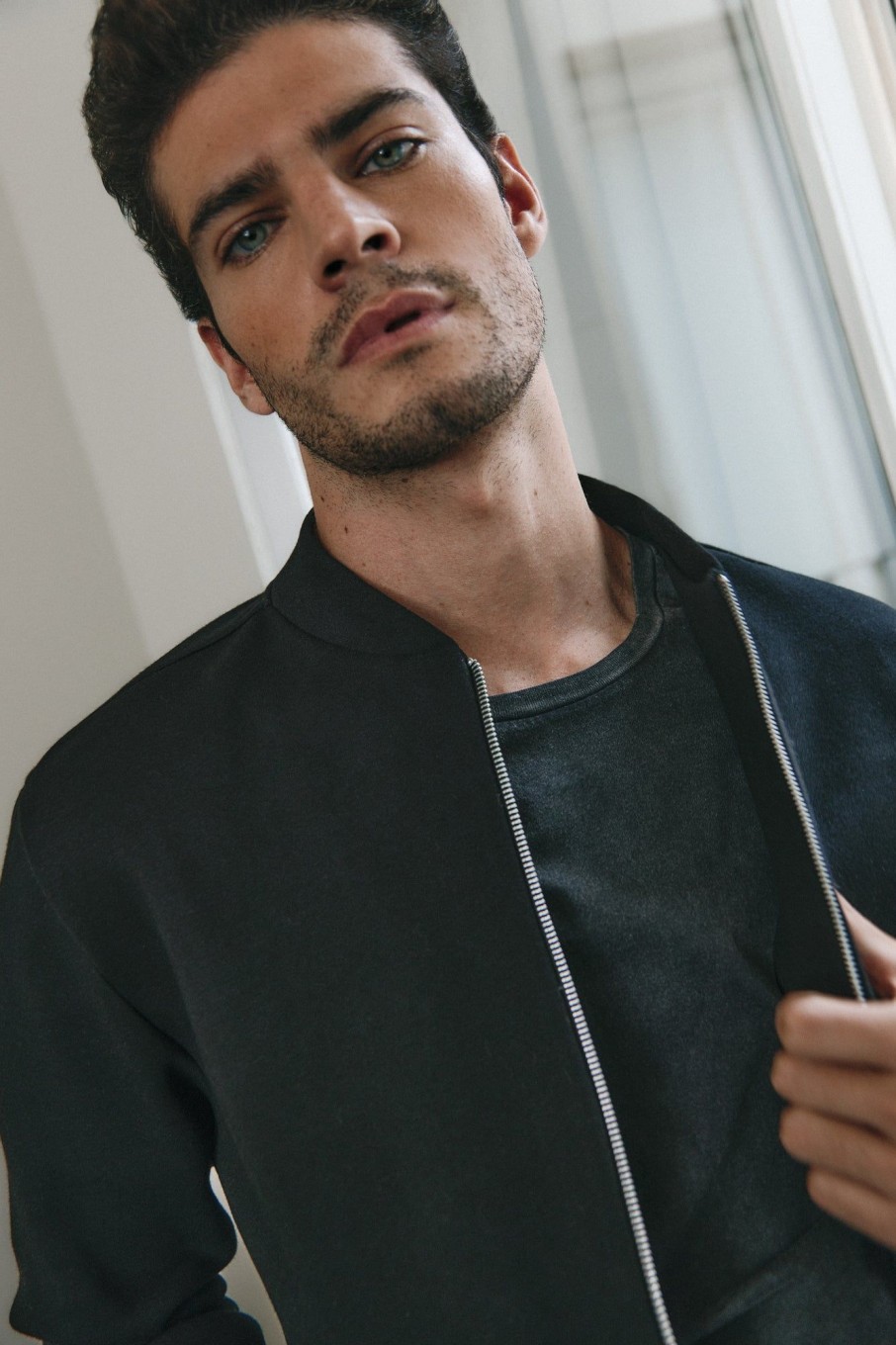 Akala Studio Sweats | Black Neoprene Men Bomber