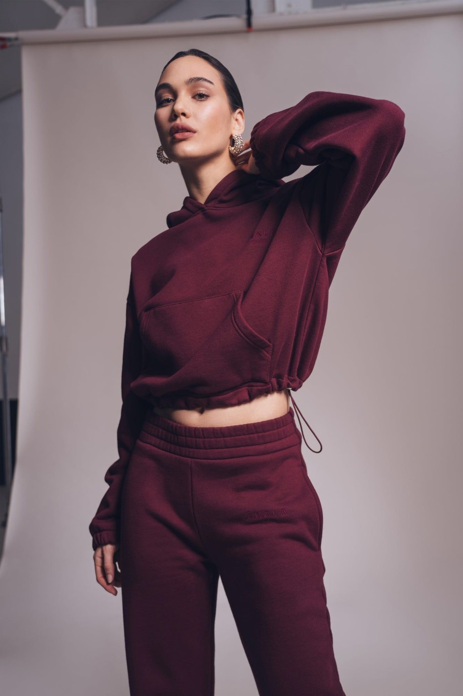 Akala Studio Sweats | Red Wine Set