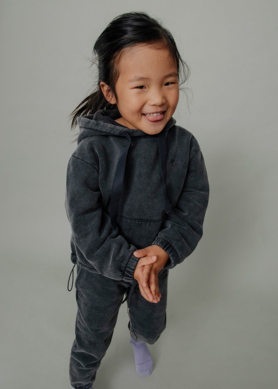 Akala Studio Sweats | Washed Grey Hoodie Girl